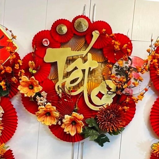 Bộ chữ Tết 2027 treo, dán tường – mẫu 1